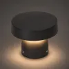 GLOBOSTAR® MUSH GLB-103-0016 Φωτιστικό Κολωνάκι Κήπου LED 12W 1080lm 90° AC 220-240V Αδιάβροχο IP65 Θερμό Λευκό 2700K - Sanan SMD Chip - Μαύρο Ματ - Μ18 x Π18 x Υ15cm - 3 Χρόνια Εγγύηση