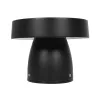 GLOBOSTAR® MUSH GLB-103-0016 Φωτιστικό Κολωνάκι Κήπου LED 12W 1080lm 90° AC 220-240V Αδιάβροχο IP65 Θερμό Λευκό 2700K - Sanan SMD Chip - Μαύρο Ματ - Μ18 x Π18 x Υ15cm - 3 Χρόνια Εγγύηση