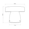 GLOBOSTAR® MUSH GLB-103-0016 Φωτιστικό Κολωνάκι Κήπου LED 12W 1080lm 90° AC 220-240V Αδιάβροχο IP65 Θερμό Λευκό 2700K - Sanan SMD Chip - Μαύρο Ματ - Μ18 x Π18 x Υ15cm - 3 Χρόνια Εγγύηση