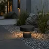 GLOBOSTAR® MUSH GLB-103-0016 Φωτιστικό Κολωνάκι Κήπου LED 12W 1080lm 90° AC 220-240V Αδιάβροχο IP65 Θερμό Λευκό 2700K - Sanan SMD Chip - Μαύρο Ματ - Μ18 x Π18 x Υ15cm - 3 Χρόνια Εγγύηση