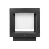 GLOBOSTAR® PRISM GLB-103-0017 Φωτιστικό Κολωνάκι Κήπου LED 10W 900lm 90° AC 220-240V Αδιάβροχο IP65 Θερμό Λευκό 2700K - Sanan SMD Chip - Μαύρο Ματ - Μ15 x Π15 x Υ16cm - 3 Χρόνια Εγγύηση