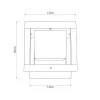 GLOBOSTAR® PRISM GLB-103-0017 Φωτιστικό Κολωνάκι Κήπου LED 10W 900lm 90° AC 220-240V Αδιάβροχο IP65 Θερμό Λευκό 2700K - Sanan SMD Chip - Μαύρο Ματ - Μ15 x Π15 x Υ16cm - 3 Χρόνια Εγγύηση