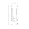 GLOBOSTAR® PRISM GLB-103-0018 Φωτιστικό Κολωνάκι Κήπου LED 8W 720lm 90° AC 220-240V Αδιάβροχο IP65 Θερμό Λευκό 2700K - Sanan SMD Chip - Μαύρο Ματ - Μ10.5 x Π10.5 x Υ30cm - 3 Χρόνια Εγγύηση