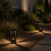 GLOBOSTAR® PRISM GLB-103-0018 Φωτιστικό Κολωνάκι Κήπου LED 8W 720lm 90° AC 220-240V Αδιάβροχο IP65 Θερμό Λευκό 2700K - Sanan SMD Chip - Μαύρο Ματ - Μ10.5 x Π10.5 x Υ30cm - 3 Χρόνια Εγγύηση