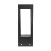 GLOBOSTAR® PRISM GLB-103-0019 Φωτιστικό Κολωνάκι Κήπου LED 8W 720lm 90° AC 220-240V Αδιάβροχο IP65 Θερμό Λευκό 2700K - Sanan SMD Chip - Μαύρο Ματ - Μ11 x Π11 x Υ30cm - 3 Χρόνια Εγγύηση