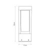 GLOBOSTAR® PRISM GLB-103-0019 Φωτιστικό Κολωνάκι Κήπου LED 8W 720lm 90° AC 220-240V Αδιάβροχο IP65 Θερμό Λευκό 2700K - Sanan SMD Chip - Μαύρο Ματ - Μ11 x Π11 x Υ30cm - 3 Χρόνια Εγγύηση