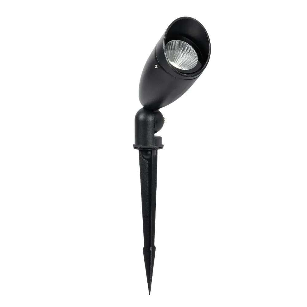 GLOBOSTAR® TRABI GLB-103-0028 Φωτιστικό Σποτ για Φυτά - Δέντρα με Βάση Κήπου / Καρφωτό LED 12W 1080lm 24° DC 24V Αδιάβροχο IP65 Θερμό Λευκό 2700K - Sanan SMD Chip - Μαύρο Ματ - Μ6.5 x Π6.5 x Υ18.5cm - 3 Χρόνια Εγγύηση