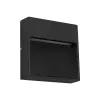 GLOBOSTAR® STEPINI GLB-103-0035 Φωτιστικό Σκαλοπατιού / Διαδρόμου LED 3W 270lm 45° AC 220-240V Αδιάβροχο IP65 Θερμό Λευκό 2700K - Sanan SMD Chip - Μαύρο Ματ - Μ11.5 x Π3 x Υ11.5cm - 3 Χρόνια Εγγύηση