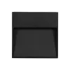 GLOBOSTAR® STEPINI GLB-103-0035 Φωτιστικό Σκαλοπατιού / Διαδρόμου LED 3W 270lm 45° AC 220-240V Αδιάβροχο IP65 Θερμό Λευκό 2700K - Sanan SMD Chip - Μαύρο Ματ - Μ11.5 x Π3 x Υ11.5cm - 3 Χρόνια Εγγύηση