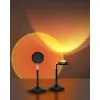 GLOBOSTAR® SUNSET GLB-106-0022 Επιτραπέζιο Φωτιστικό Πορτατίφ Προτζέκτορας Sunset με RF Ασύρματο Χειριστήριο & Λειτουργία μέσω WiFi APP LED 6W 360lm 60° AC 220-240V IP20 Πολύχρωμο RGB Dimmable - Sanan SMD Chip - Μαύρο - Μ10 x Π10 x Υ27cm - 2 Χρόνια Εγ