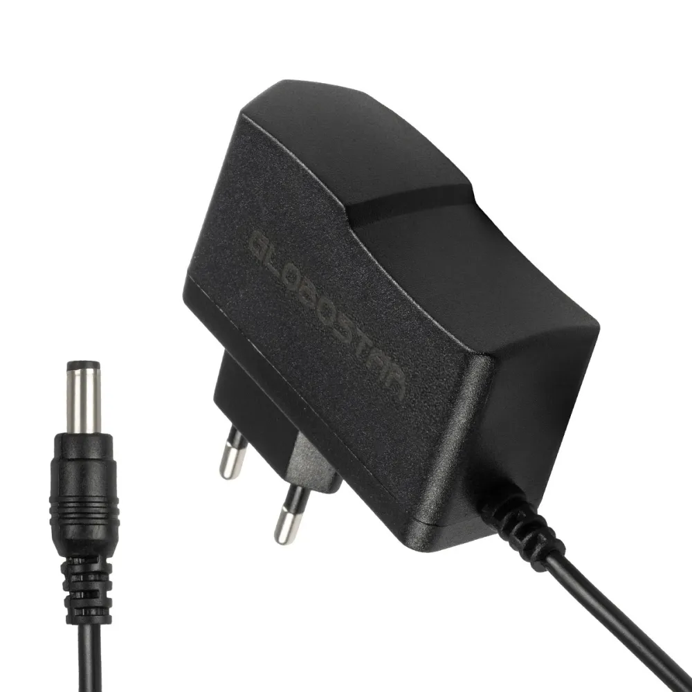 GLOBOSTAR® VOLTIX GLB-107-0001 Τροφοδοτικό/Μετασχηματιστής Class II SELV 12W 1A AC 220-240V σε DC 12V IP20 - Μαύρο Ματ - Μ7.3 x Π4 x Υ2.8cm - 3 Χρόνια Εγγύηση