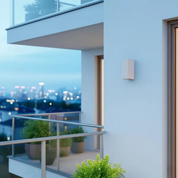 kelvo® BURANO KLV-101-0023 Φωτιστικό Τοίχου / Απλίκα για 2 Λάμπες MR16 με Ντουί GU10 AC 220-240V Αδιάβροχο IP65 - Λευκό Ματ - Μ8 x Π8 x Υ15cm