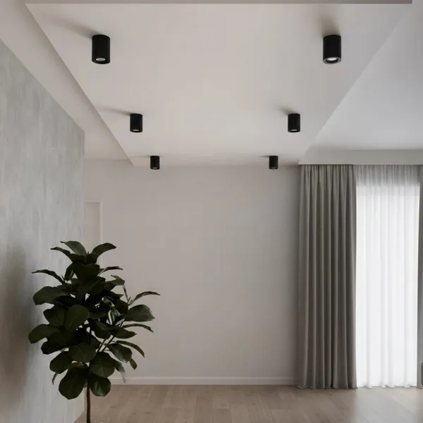 kelvo® AKIRA KLV-101-0024 Κινούμενο Φωτιστικό Downlight Σποτ για Λάμπα MR16 με Ντουί GU10 AC 220-240V IP20 - Μαύρο Ματ - Μ8 x Π8 x Υ10cm