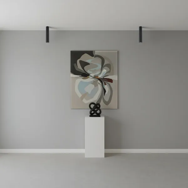 kelvo® DUCT KLV-101-0051 Φωτιστικό Downlight Σποτ για Λάμπα MR16 με Ντουί GU10 AC 220-240V IP20 - Μαύρο Ματ - Μ6 x Π6 x Υ30cm