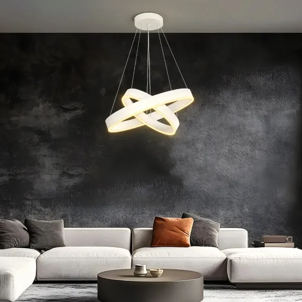 kelvo® VENOM KLV-101-0197-V2 Κρεμαστό Φωτιστικό Οροφής LED 75W 7500lm 120° AC 220-240V IP20 Ρυθμιζόμενο Λευκό CCT με Χειριστήριο από 2700K έως 6000K Dimmable - Lumileds SMD Chip - Λευκό Ματ - Μ60 x Π60 x Υ40cm - 3 Χρόνια Εγγύηση