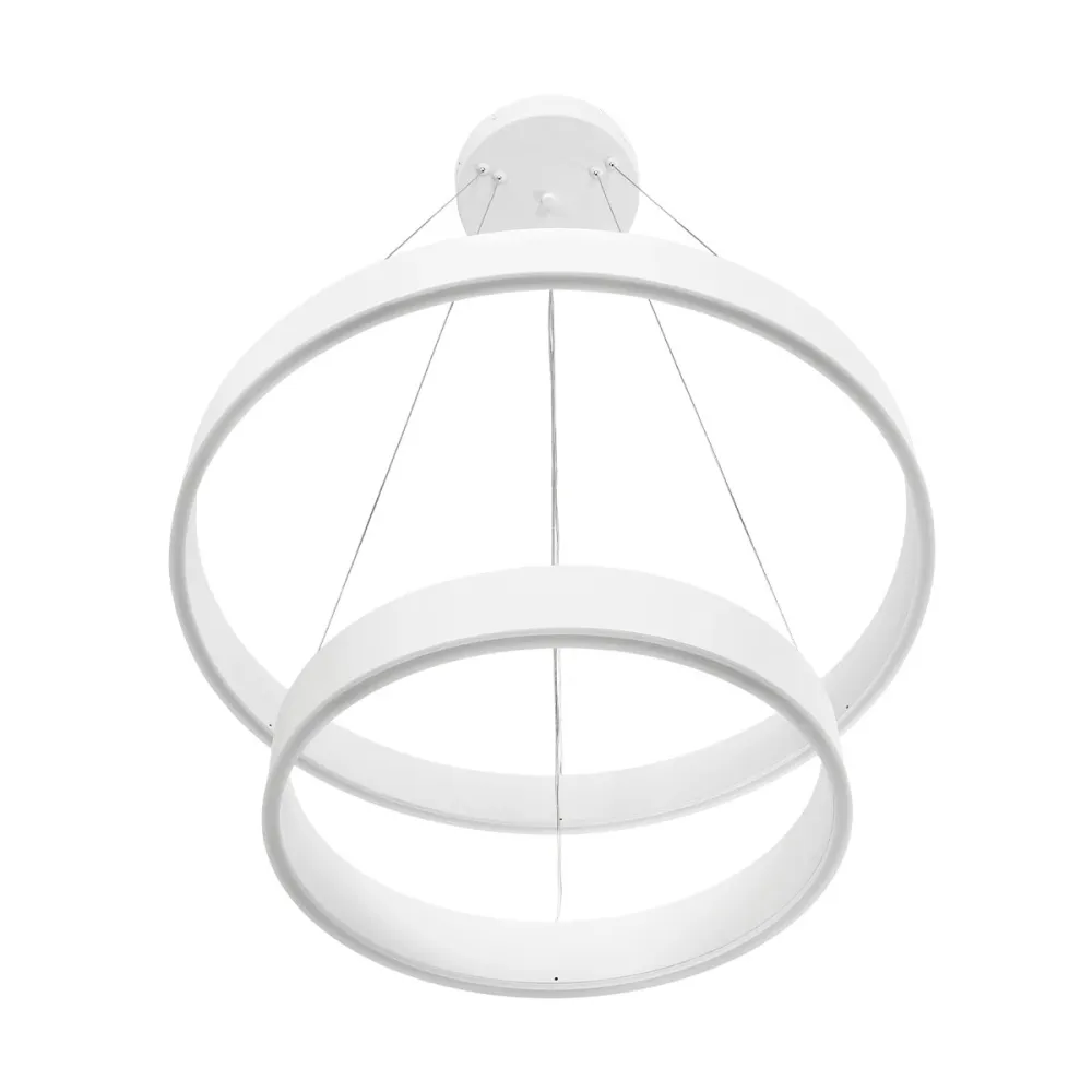 kelvo® VENOM KLV-101-0197-V2 Κρεμαστό Φωτιστικό Οροφής LED 75W 7500lm 120° AC 220-240V IP20 Ρυθμιζόμενο Λευκό CCT με Χειριστήριο από 2700K έως 6000K Dimmable - Lumileds SMD Chip - Λευκό Ματ - Μ60 x Π60 x Υ40cm - 3 Χρόνια Εγγύηση