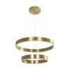 kelvo® VENOM KLV-101-0198-V2 Κρεμαστό Φωτιστικό Οροφής LED 75W 7500lm 120° AC 220-240V IP20 Ρυθμιζόμενο Λευκό CCT με Χειριστήριο από 2700K έως 6000K Dimmable - Lumileds SMD Chip - Χρυσό Πλατίνα - Μ60 x Π60 x Υ40cm - 3 Χρόνια Εγγύηση