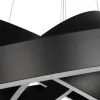 kelvo® VENOM KLV-101-0199-V2 Κρεμαστό Φωτιστικό Οροφής LED 120W 12000lm 120° AC 220-240V IP20 Ρυθμιζόμενο Λευκό CCT με Χειριστήριο από 2700K έως 6000K Dimmable - Lumileds SMD Chip - Μαύρο Ματ - Μ80 x Π80 x Υ80cm - 3 Χρόνια Εγγύηση