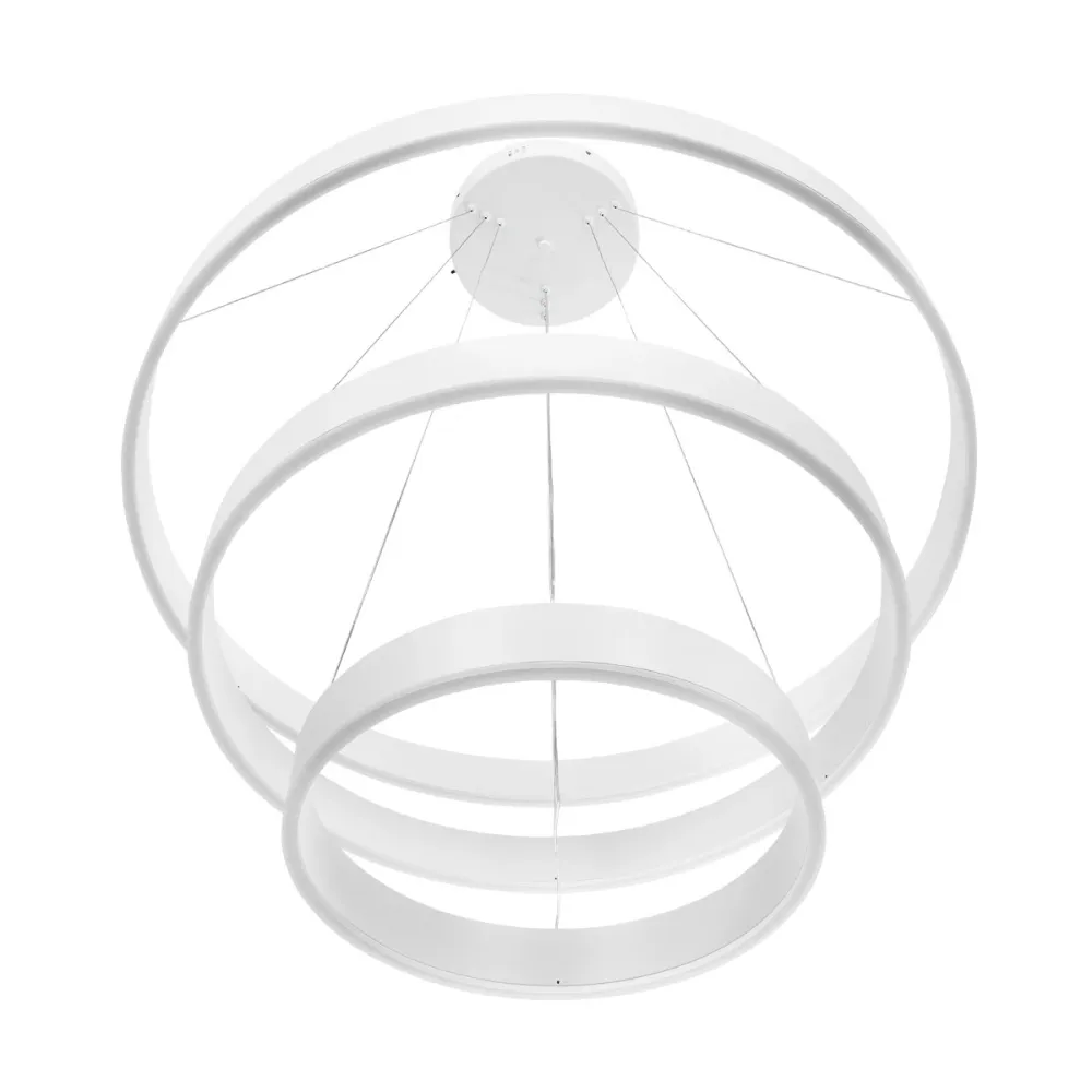 kelvo® VENOM KLV-101-0200-V2 Κρεμαστό Φωτιστικό Οροφής LED 120W 12000lm 120° AC 220-240V IP20 Ρυθμιζόμενο Λευκό CCT με Χειριστήριο από 2700K έως 6000K Dimmable - Lumileds SMD Chip - Λευκό Ματ - Μ80 x Π80 x Υ80cm - 3 Χρόνια Εγγύηση