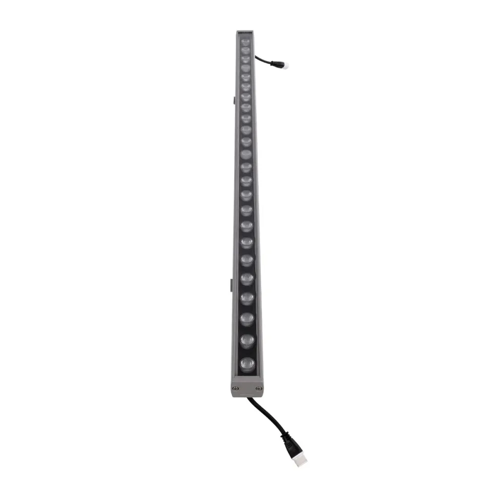 GLOBOSTAR® WASHERFAIA S-90093 Μπάρα Φωτισμού Wall Washer LED 24W 2880lm 15° DC 24V Αδιάβροχο IP65 Ψυχρό Λευκό 6000K Dimmable - Bridgelux SMD Chip - Ασημί - Μ100 x Π4 x Υ6.1cm - 3 Χρόνια Εγγύηση