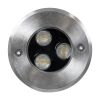 GloboStar® UNDERGROUND-FANI S-90979 Χωνευτό Φωτιστικό Σποτ Δαπέδου LED 12W 1080lm 60° DC 24V Αδιάβροχο IP68 Φ10 x Υ7.5cm Θερμό Λευκό 2700K - Ανοξείδωτο Ατσάλι