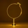 GLOBOSTAR® XMAS-CROWN-BIG Χριστουγεννιάτικο Διακοσμητικό Φωτιστικό LED 27.3W 1092lm 360° AC 220-240V Αδιάβροχο IP65 Θερμό Λευκό 2700K  - Μαύρο & Διάφανο - Μ88 x Π25 x Υ136cm - 2 Χρόνια Εγγύηση