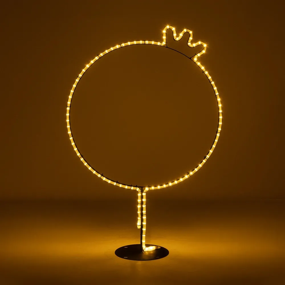 GLOBOSTAR® XMAS-CROWN-SMALL Χριστουγεννιάτικο Διακοσμητικό Φωτιστικό LED 15,6W 624lm 360° AC 220-240V Αδιάβροχο IP65 Θερμό Λευκό 2700K - Μαύρο & Διάφανο - M73 x Π25 x Υ106cm - 2 Χρόνια Εγγύηση