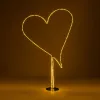 GLOBOSTAR® XMAS-HEART Χριστουγεννιάτικο Διακοσμητικό Φωτιστικό LED 19,5W 780lm 360° AC 220-240V Αδιάβροχο IP65 Θερμό Λευκό 2700K  - Μαύρο & Διάφανο - M100 x Π25 x Υ157cm - 2 Χρόνια Εγγύηση