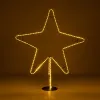 GLOBOSTAR® XMAS-STAR-BIG Χριστουγεννιάτικο Διακοσμητικό Φωτιστικό LED 19,5W 780lm 360° AC 220-240V Αδιάβροχο IP65 Θερμό Λευκό 2700K - Μαύρο & Διάφανο - M114 x Π25 x Υ132cm - 2 Χρόνια Εγγύηση