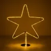 GLOBOSTAR® XMAS-STAR-SMALL Χριστουγεννιάτικο Διακοσμητικό Φωτιστικό LED 15,6W 624lm 360° AC 220-240V Αδιάβροχο IP65 Θερμό Λευκό 2700K   - Μαύρο & Διάφανο - M97 x Π25 x Υ107cm - 2 Χρόνια Εγγύηση