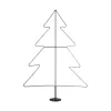 GLOBOSTAR® XMAS-TREE-BIG Χριστουγεννιάτικο Διακοσμητικό Φωτιστικό LED 27.3W 1092lm 360° AC 220-240V Αδιάβροχο IP65 Θερμό Λευκό 2700K  - Μαύρο & Διάφανο - Μ134 x Π25 x Υ188cm - 2 Χρόνια Εγγύηση