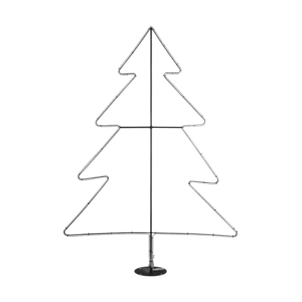 GLOBOSTAR® XMAS-TREE-BIG Χριστουγεννιάτικο Διακοσμητικό Φωτιστικό LED 27.3W 1092lm 360° AC 220-240V Αδιάβροχο IP65 Θερμό Λευκό 2700K  - Μαύρο & Διάφανο - Μ134 x Π25 x Υ188cm - 2 Χρόνια Εγγύηση