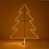 GLOBOSTAR® XMAS-TREE-BIG Χριστουγεννιάτικο Διακοσμητικό Φωτιστικό LED 27.3W 1092lm 360° AC 220-240V Αδιάβροχο IP65 Θερμό Λευκό 2700K  - Μαύρο & Διάφανο - Μ134 x Π25 x Υ188cm - 2 Χρόνια Εγγύηση