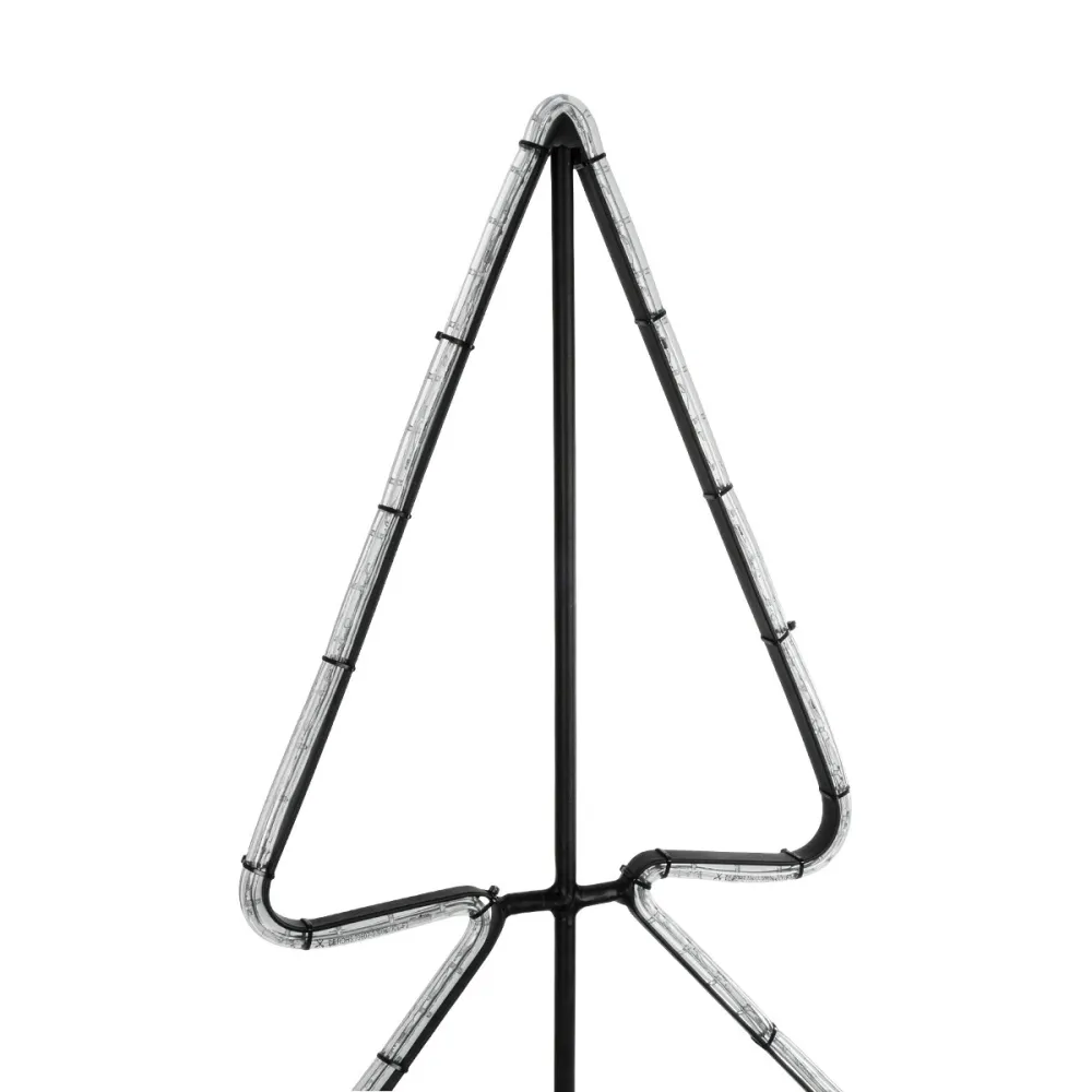 GLOBOSTAR® XMAS-TREE-SMALL Χριστουγεννιάτικο Διακοσμητικό Φωτιστικό LED 19,5W 780lm 360° AC 220-240V Αδιάβροχο IP65 Θερμό Λευκό 2700K - Μαύρο & Διάφανο - M102 x Π25 x Υ142cm - 2 Χρόνια Εγγύηση