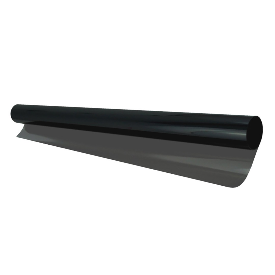 Amio - Αντιηλιακή Μεμβράνη Φιμέ Dark Black 15% 75x300cm Για Μείωση Θερμότητας Και Προστασία Από UV Για Τζάμια Αυτοκινήτου – 1 Τεμ. (01656/AM)