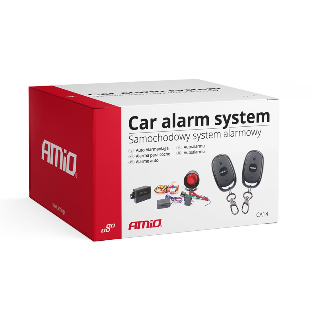 Amio - Συναγερμός Αυτοκινήτου CA14 12V Με Τηλεχειρισμό 433MHz Rolling Code Και Αντικλεπτική Προστασία Για Ασφαλή Εγκατάσταση Και Καθημερινή Χρήση – 1 Τεμ. (01678/AM)