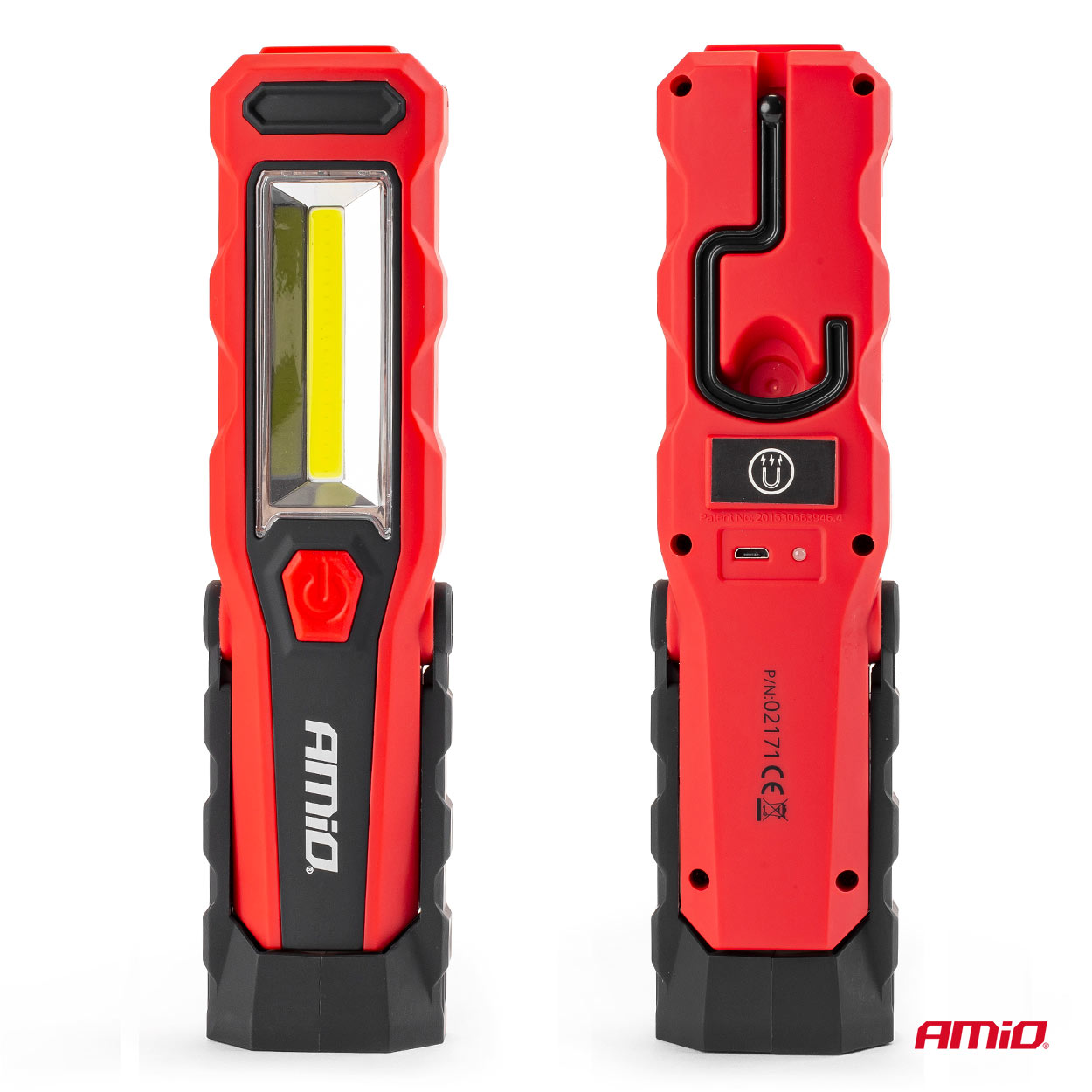 AMiO – Φακός εργασίας WT02 COB LED 150/300lm 3W με περιστροφή 180°, φωτίστε με απόλυτη ακρίβεια κάθε τυφλό σημείο του κινητήρα χάρη στη διπλή μαγνητική στήριξη – 1 Τεμ. (02171/AM)