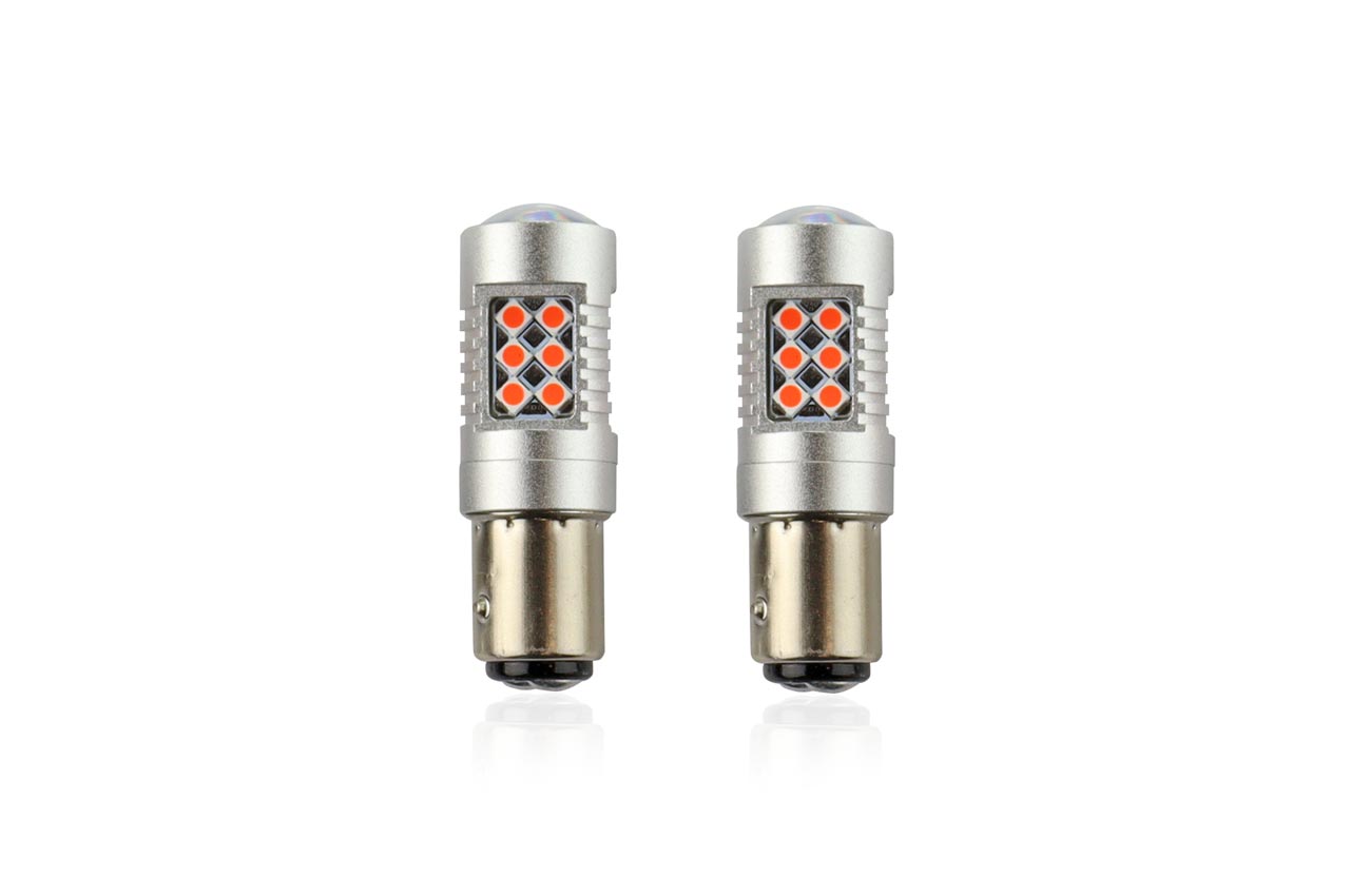 Amio - PR21/5W 12/24V 1,3/1,7W 6.000k LED 24xSMD3030 CAN-BUS ΚΟΚΚΙΝΟ 18x56mm 2ΤΕΜ. (02579/AM)