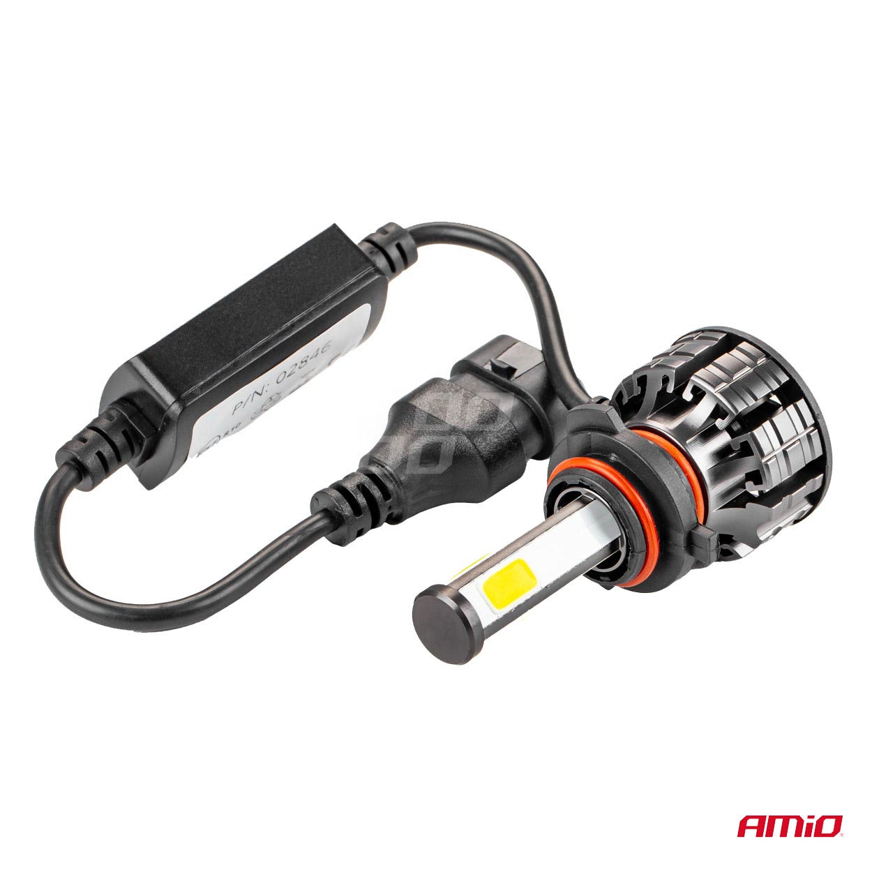 Amio – LED HB3 9005 COB 12/24V 38W 6500K 3800lm Σειρά COB για Ισχυρό Λευκό Φωτισμό & Καθαρή Ορατότητα – 2 Τεμ. (02846/AM)