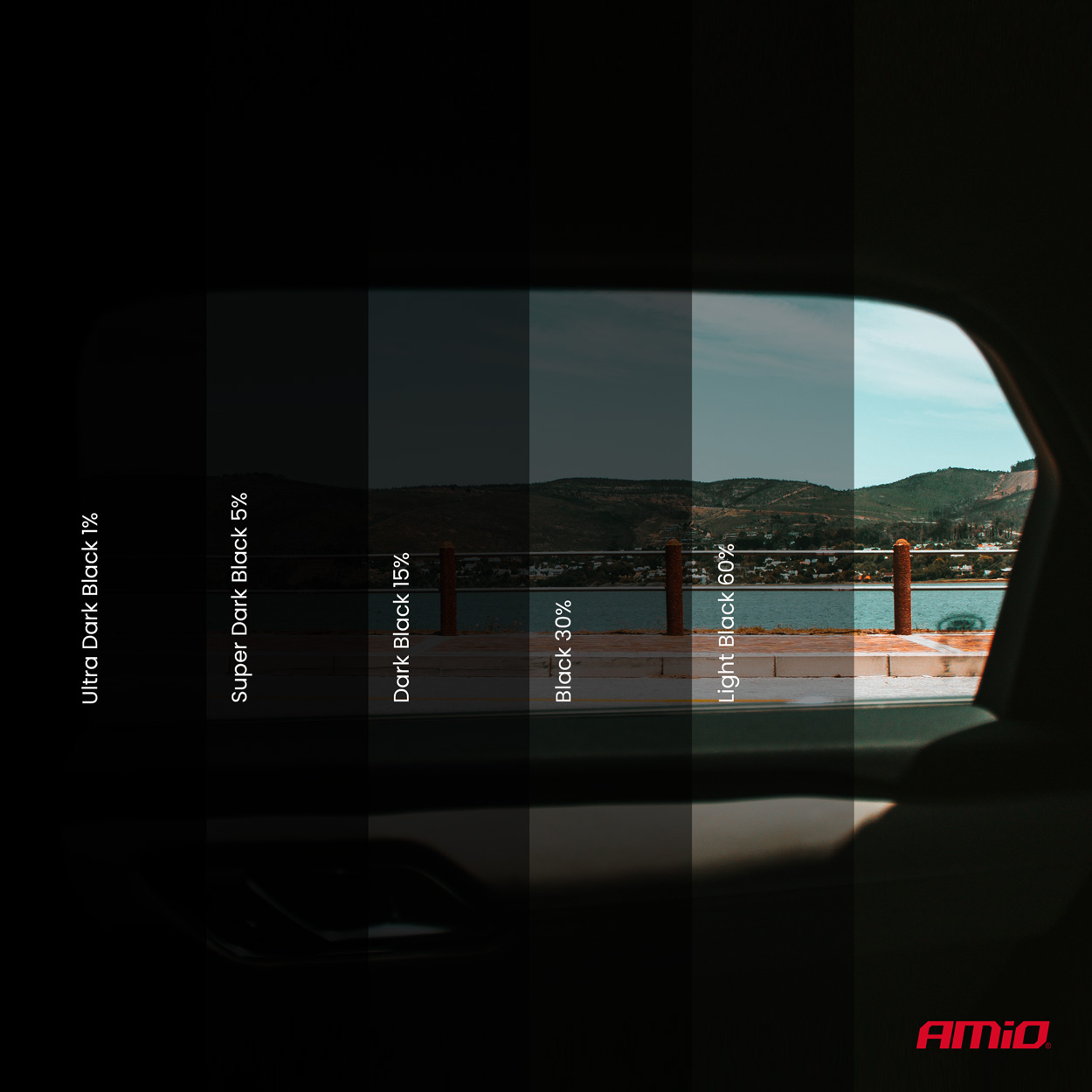 Amio - ΦΙΛΜ ΠΑΡΑΘΥΡΩΝ/ΑΝΤΙΗΛΙΑΚΗ ΜΕΜΒΡΑΝΗ ΦΙΜΕ ULTRA DARK BLACK 1% (50 X 300 cm) - 1 ΤΕΜ. (02936/AM)