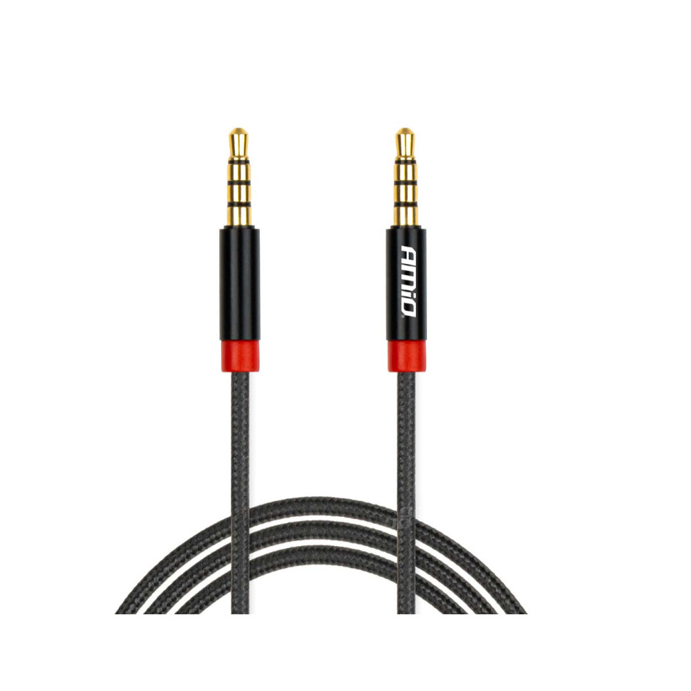 Amio - ΚΑΛΩΔΙΟ ΣΥΝΔΕΣΗΣ AUX MINI JACK>JACK 3,5mm 100cm - 1 TEM. (03269/AM)