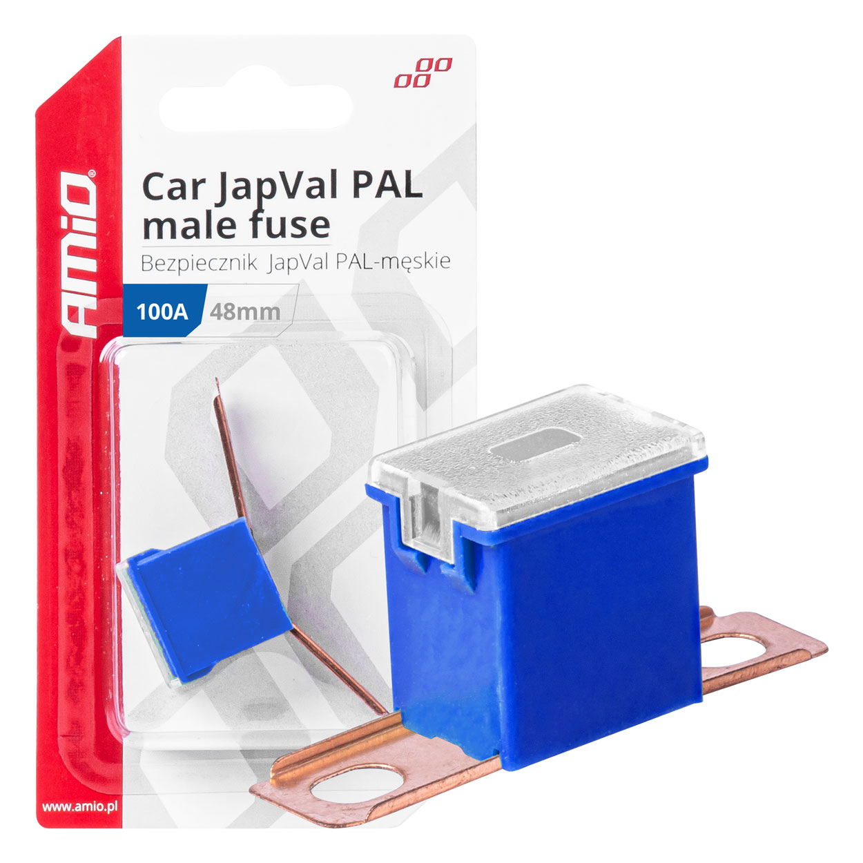 Amio - ΑΣΦΑΛΕΙΑ JapVal PAL ΑΡΣΕΝΙΚΗ 48mm 100A ΣΕ ΜΠΛΕ ΧΡΩΜΑ - 1 Τεμ. (03424/AM)