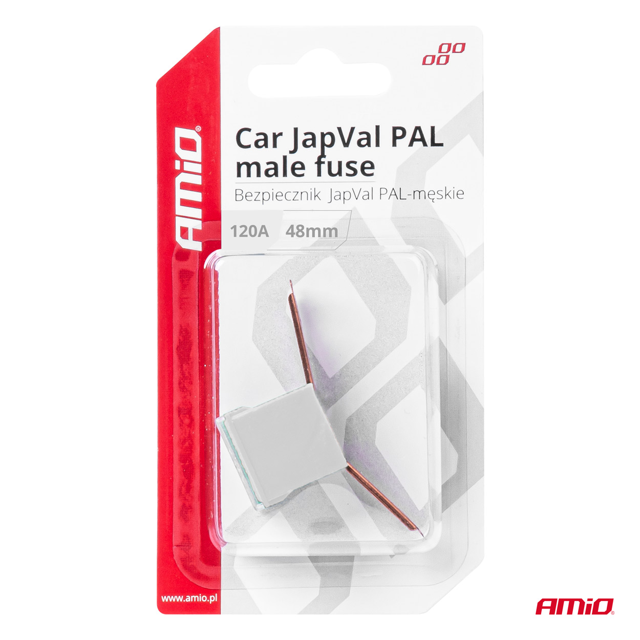 Amio - ΑΣΦΑΛΕΙΑ JapVal PAL ΑΡΣΕΝΙΚΗ 48mm 120A ΣΕ ΛΕΥΚΟ ΧΡΩΜΑ - 1 Τεμ. (03425/AM)