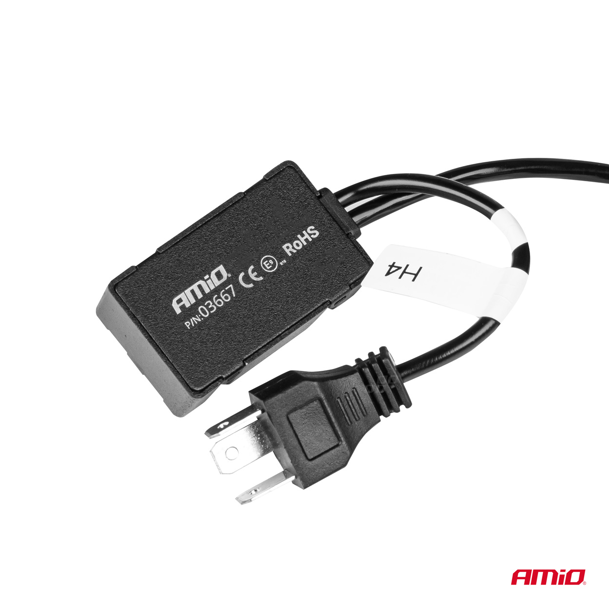 Amio - ΛΑΜΠΕΣ H4 PL-LENS SERIES 9>36V 60W 5.000K 3.800lm LED 2x4575 SMD CAN-BUS ΜΕ ΠΡΟΤΖΕΚΤΟΡΑ - 2 Τεμ. (03667/AM)