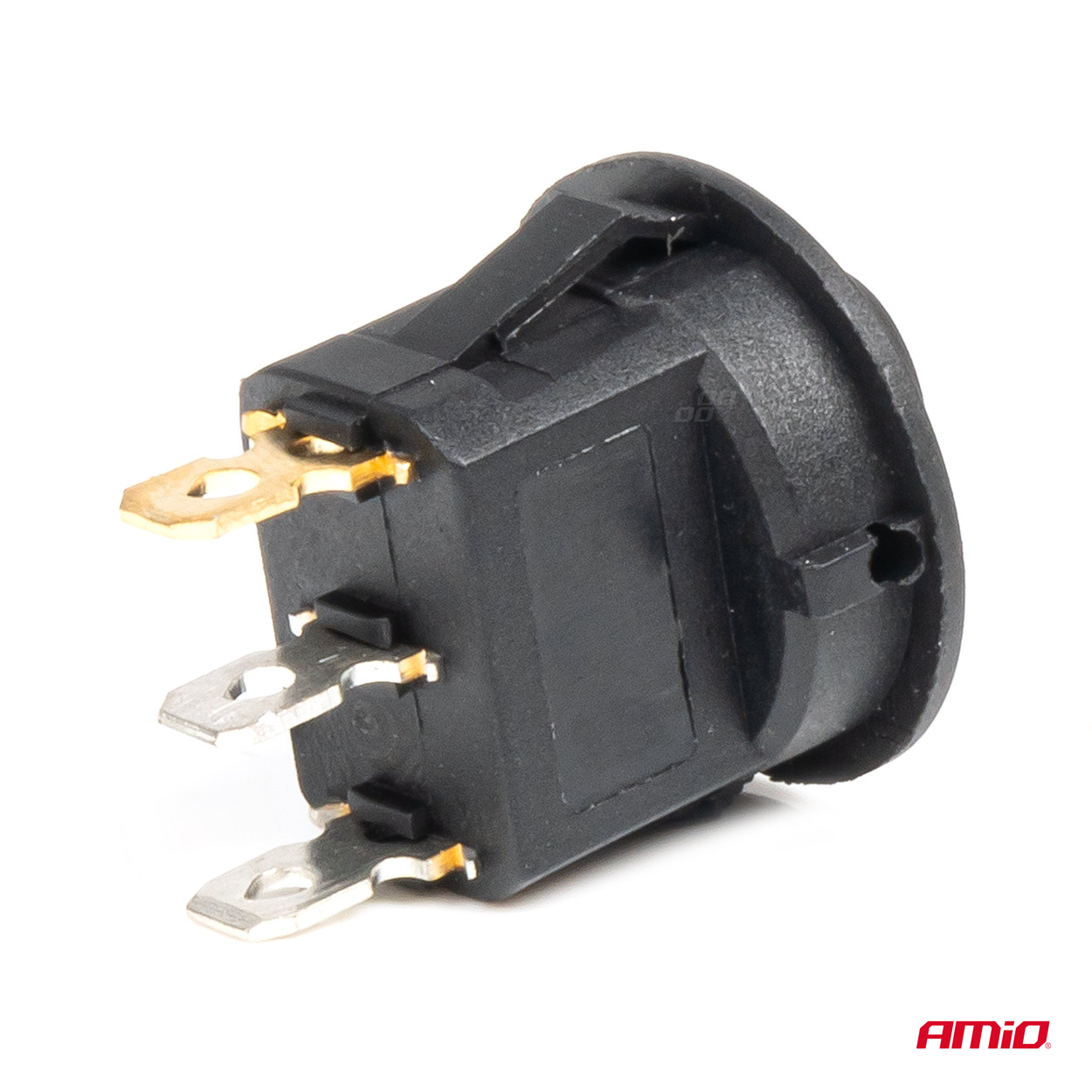 Amio - ΔΙΑΚΟΠΤΗΣ 12V ON/OFF ΣΤΡΟΓΓΥΛΟΣ ΜΕ 3 ΕΠΑΦΕΣ ΜΠΛΕ LED - 1 τεμ. (03963/AM)