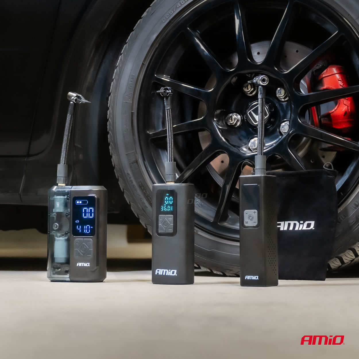 Amio - ΚΟΜΠΡΕΣΕΡ ΑΕΡΑ ΜΕ USB-C 10BAR 150PSI 20L/MIN 40W ΜΕ ΨΗΦΙΑΚΗ ΟΘΟΝΗ & ΦΑΚΟ LED 1ΤΕΜ. (04377/AM)