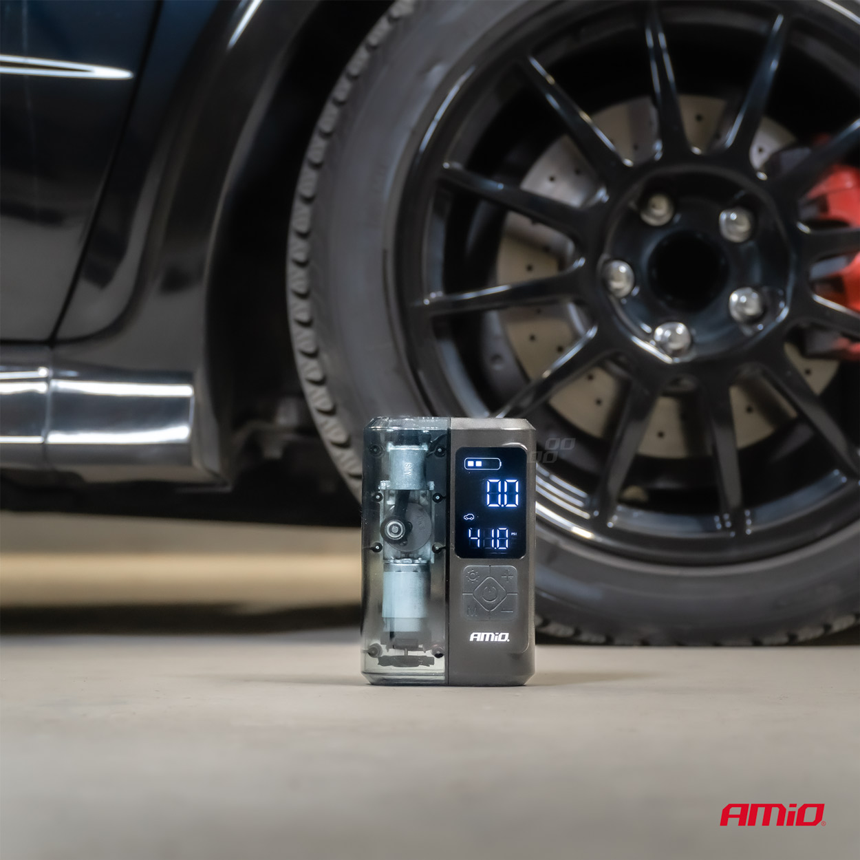 Amio - ΚΟΜΠΡΕΣΕΡ ΑΕΡΑ ΕΠΑΝΑΦΟΡΤΙΖΟΜΕΝΟ 12V & USB-C 10BAR 150PSI 20L/MIN 40W 1ΤΕΜ. (04378/AM)
