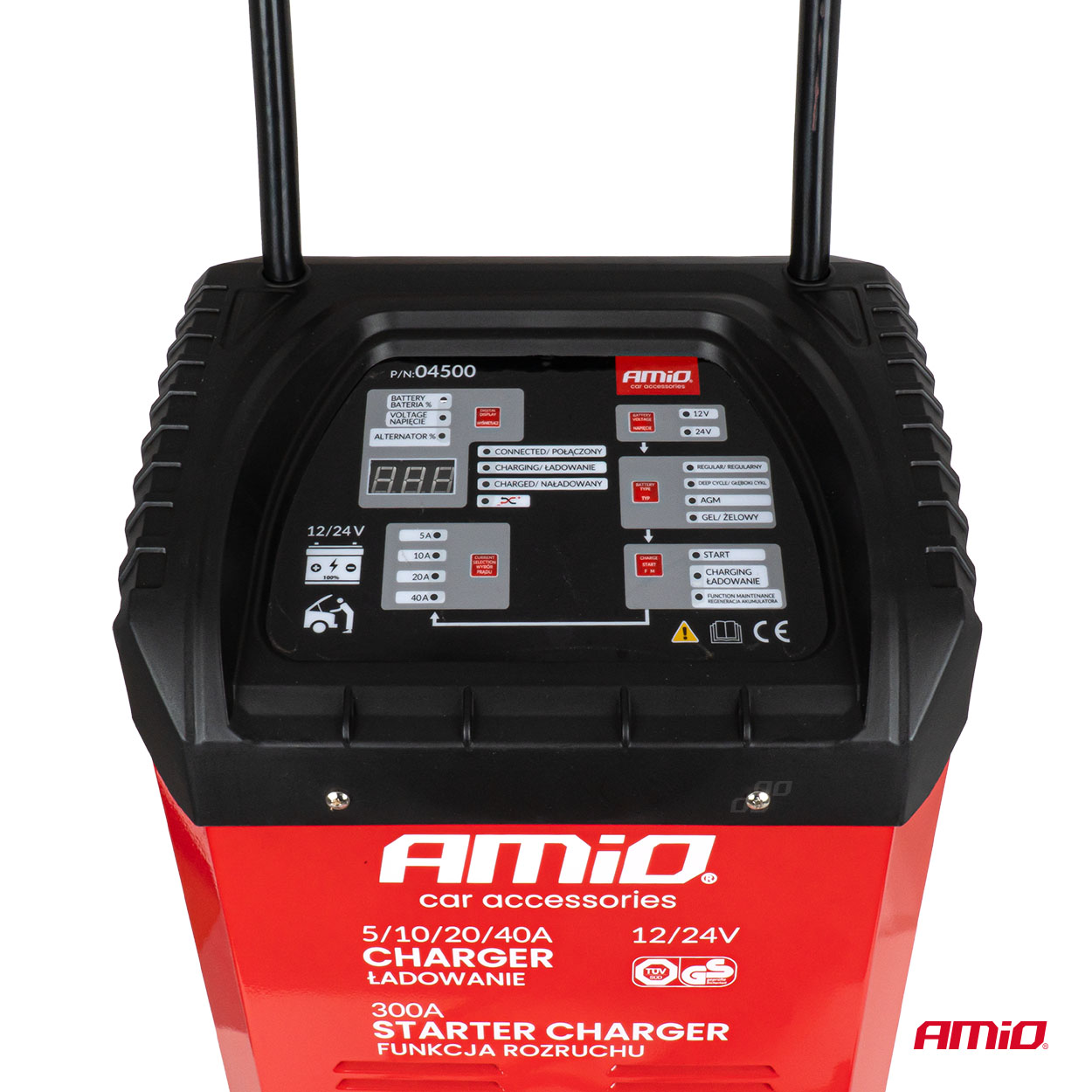 Amio - ΕΚΚΙΝΗΤΗΣ /ΦΟΡΤΙΣΤΗΣ ΜΠΑΤΑΡΙΑΣ 40A (300A STARTER) 12/24V ΓΙΑ ΜΠΑΤΑΡΙΕΣ 20-600Ah - AMIO (04500/AM)