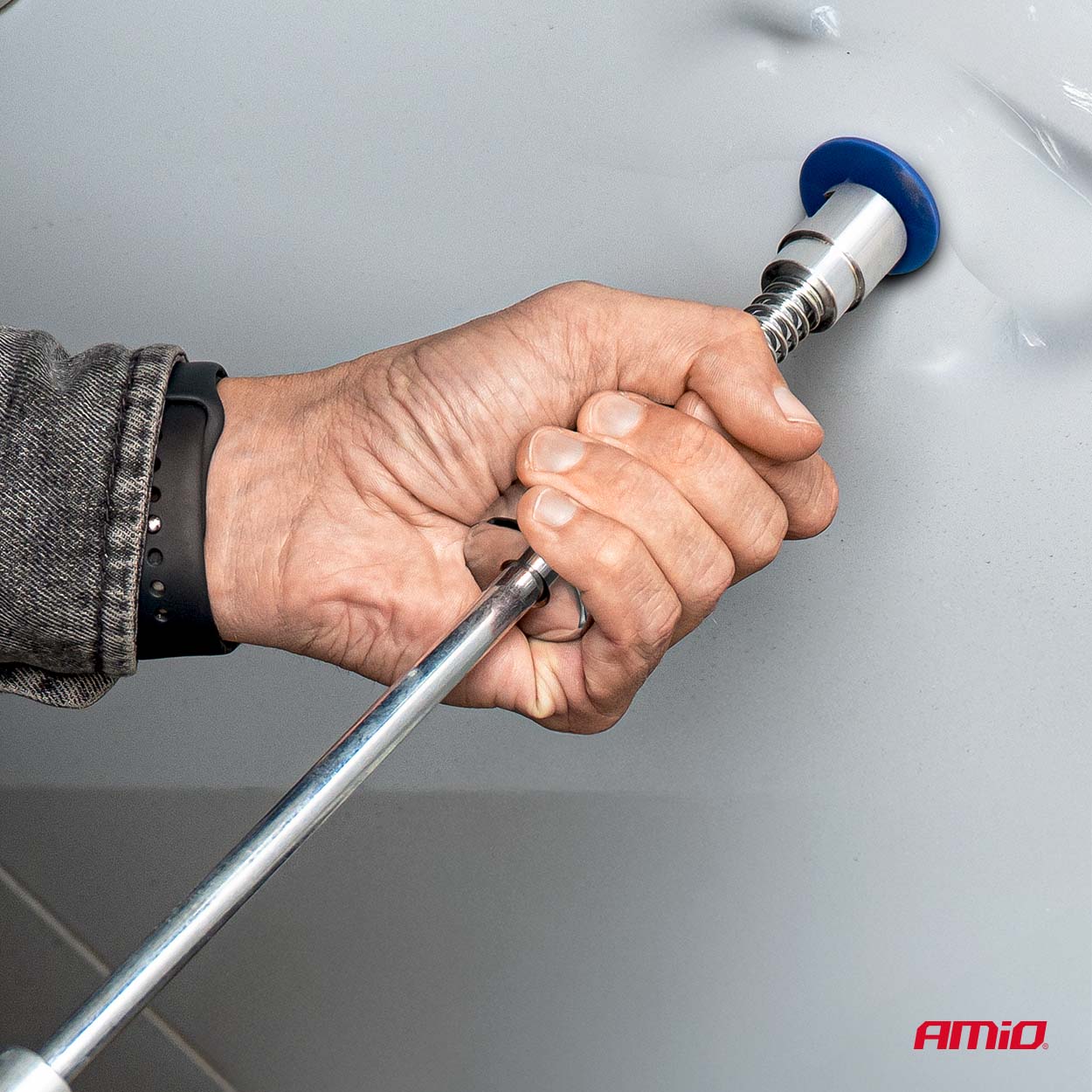 Amio - Kit Επισκευής Λαμαρίνας από Λακούβες (Αμάξωμα Οχήματος) τύπου Inertial Hammer με 18 Αντάπτορες για Επιβατικά Αυτοκίνητα - 1 σετ (04597/AM)