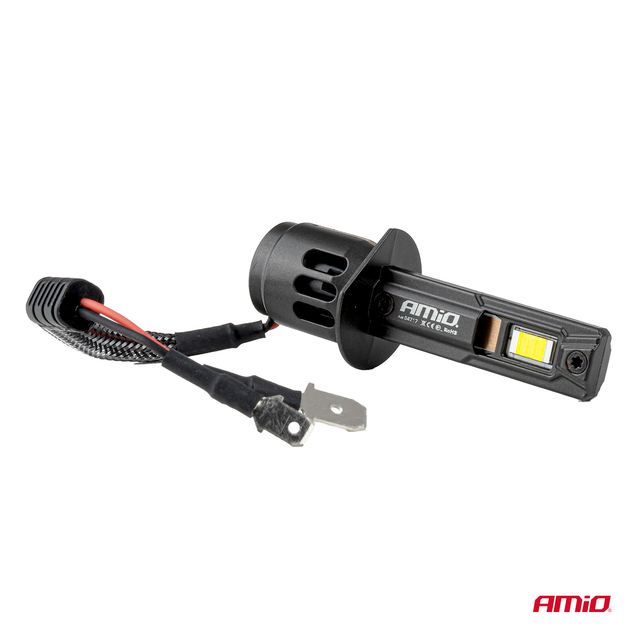 Amio - Λαμπτήρες LED F25 PRO Black Edition H1 68W 12-24V Full CAN Bus με Φωτεινότητα 7646lm σε Ψυχρό Λευκό 6000K για Επιβατικά Αυτοκίνητα & Φορτηγά - Σετ 2 τεμ. (04717/AM)